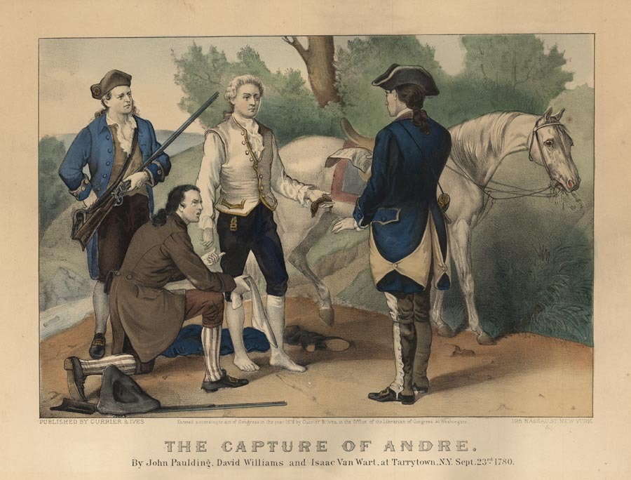 Capture of Andre 1780; Currier and Ives, 1876